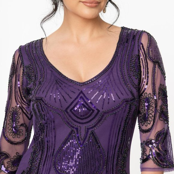 💃 Unique Vintage Sequin Margaux Fringe Dress NWT 🎉HOST PICK✨ - Picture 3 of 16